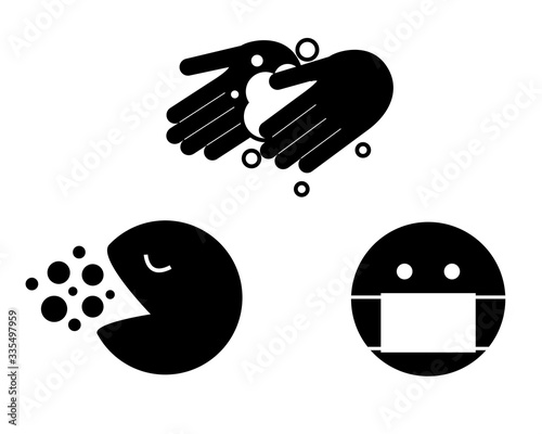 うがい　風邪予防　手洗い　マスク　着用