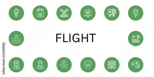 Set of flight icons