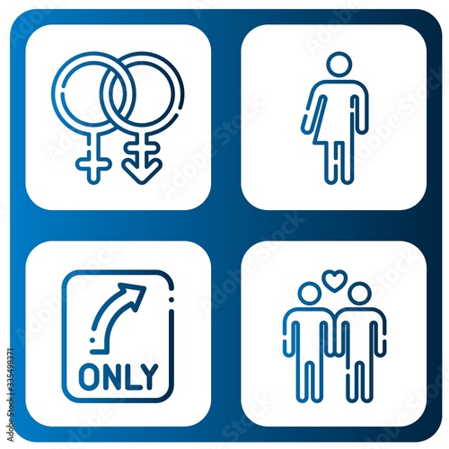 orientation simple icons set