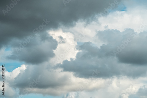Background of dark storm clouds before rain. © Sir