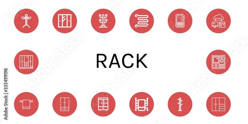 Set of rack icons