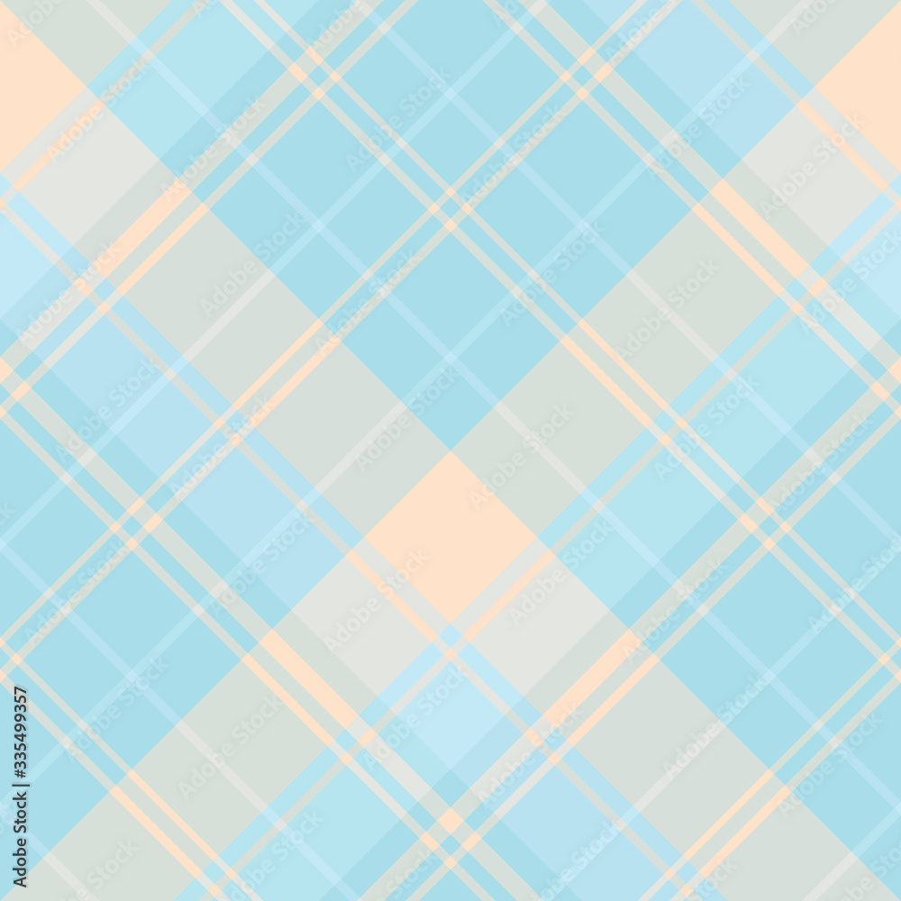 Seamless pattern in fascinating light blue and beige colors for plaid, fabric, textile, clothes, tablecloth and other things. Vector image. 2 Seamless pattern in fascinating light blue and beige colors for plaid, fabric, textile, clothes, tablecloth and other things. Vector image. 2