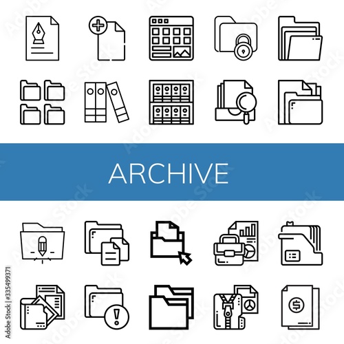 archive icon set