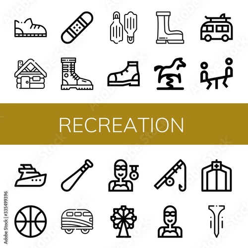 Set of recreation icons