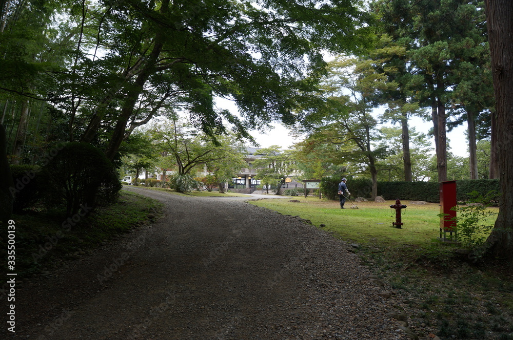 This is a picture of Chusonji Temple in Japan. This is a World Heritage Site. The Golden Hall in the temple is positioned as a national treasure. This is a picture of Chusonji Temple in Japan. This is a World Heritage Site. The Golden Hall in the temple is positioned as a national treasure.