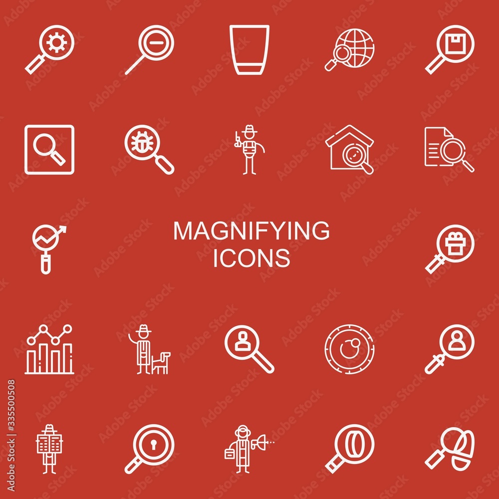 Editable 22 magnifying icons for web and mobile Editable 22 magnifying icons for web and mobile