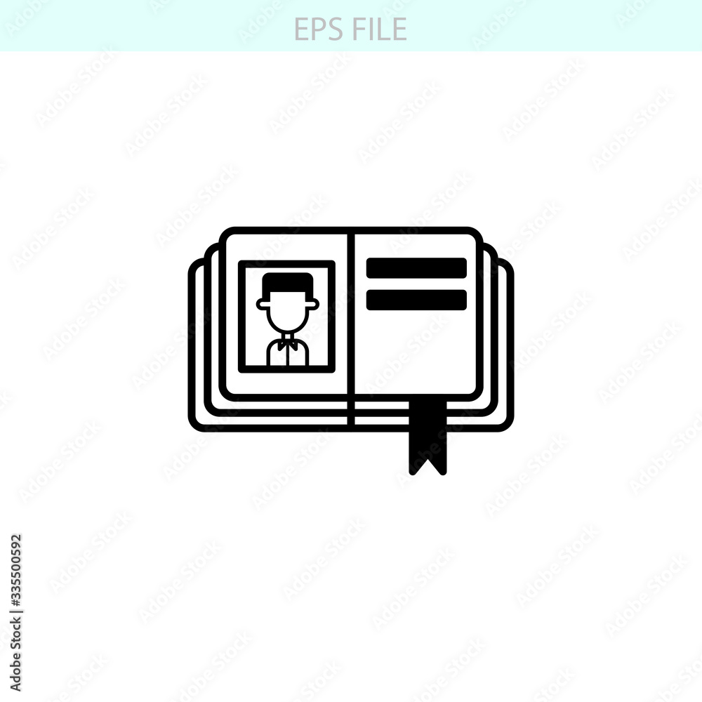 Address book icon. EPS vector file Address book icon. EPS vector file