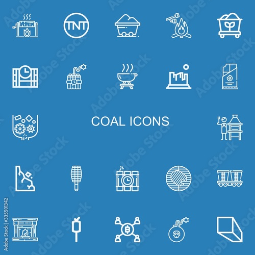 Editable 22 coal icons for web and mobile