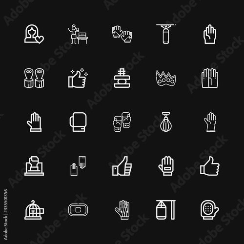 Editable 25 fist icons for web and mobile