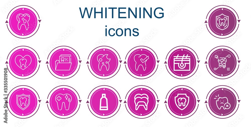 Editable 14 whitening icons for web and mobile Editable 14 whitening icons for web and mobile