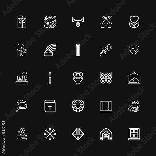 Editable 25 decorative icons for web and mobile