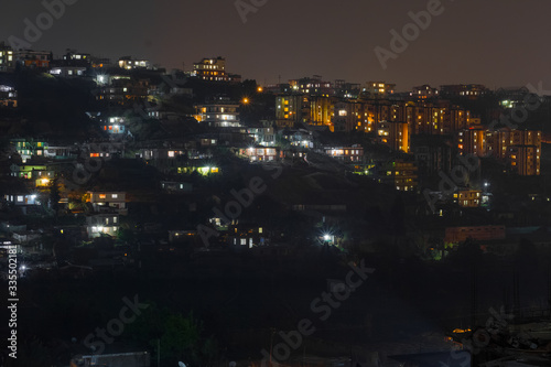 part of shillong city during the night hour