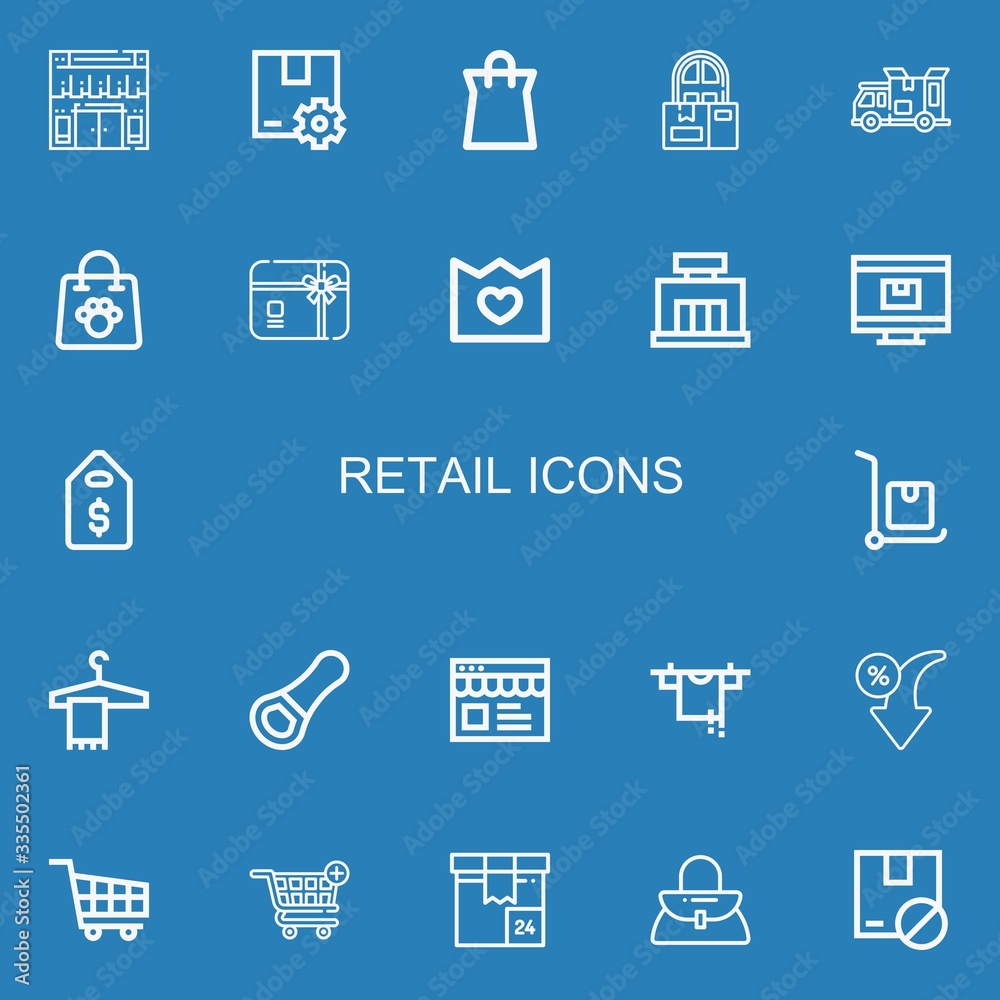 Editable 22 retail icons for web and mobile Editable 22 retail icons for web and mobile