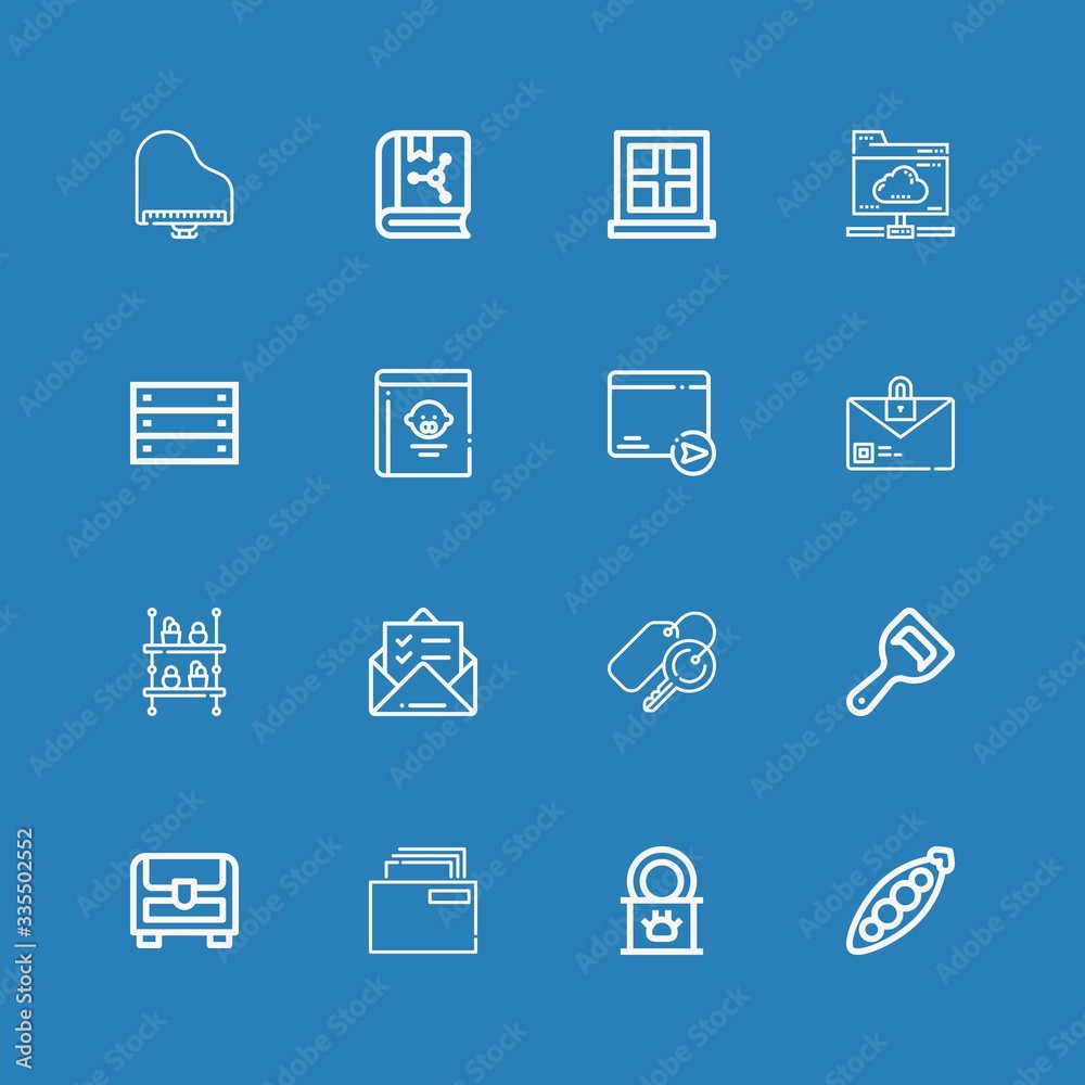 Editable 16 open icons for web and mobile