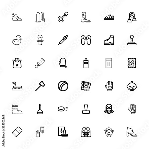 Editable 36 rubber icons for web and mobile