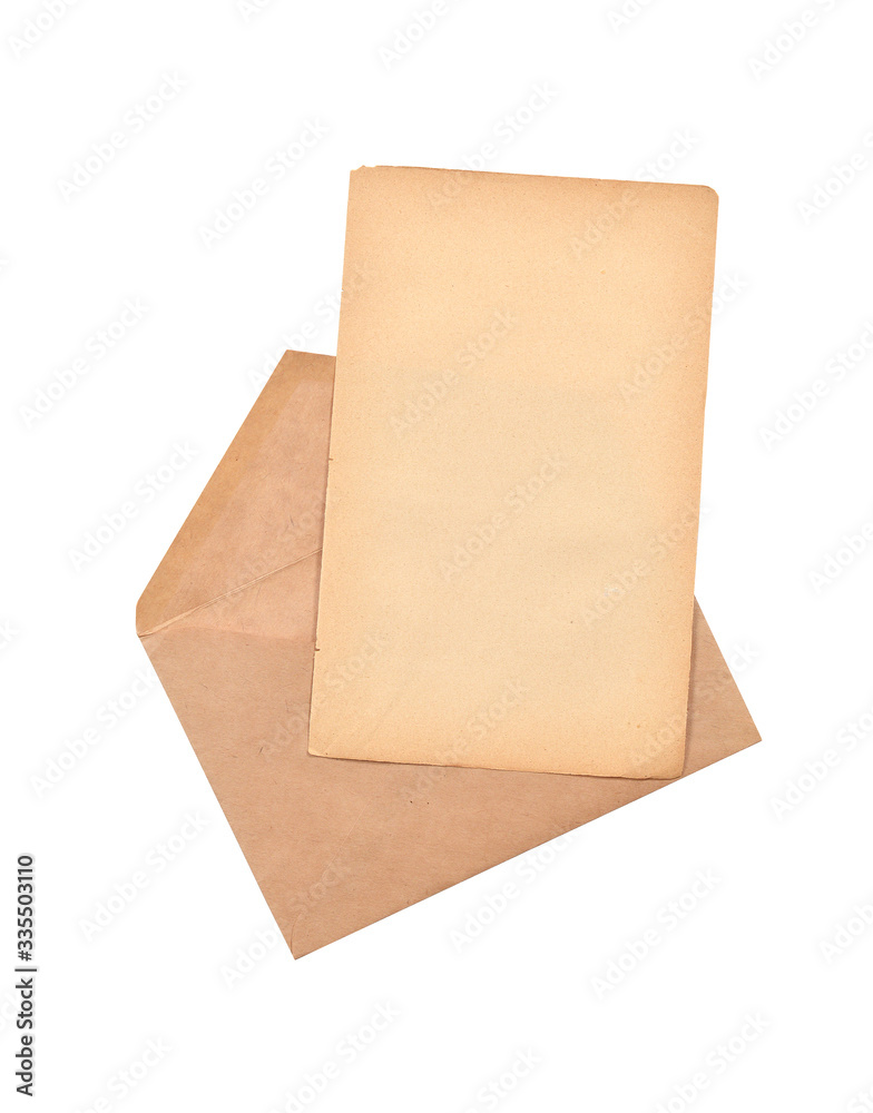 The open brown post envelope The open brown post envelope