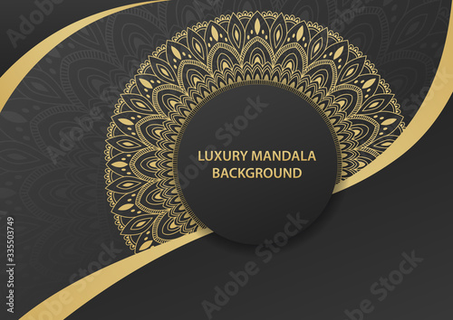 Luxury gold ornamental mandala background. Mandala with floral patterns. Vector illustration