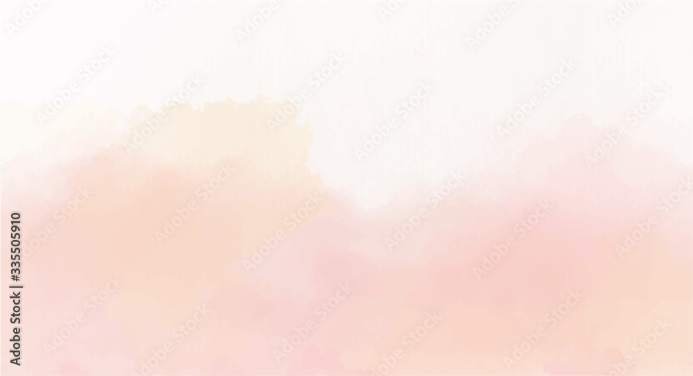 Soft Pink watercolor background for your design, watercolor background concept, vector. - obrazy, fototapety, plakaty 