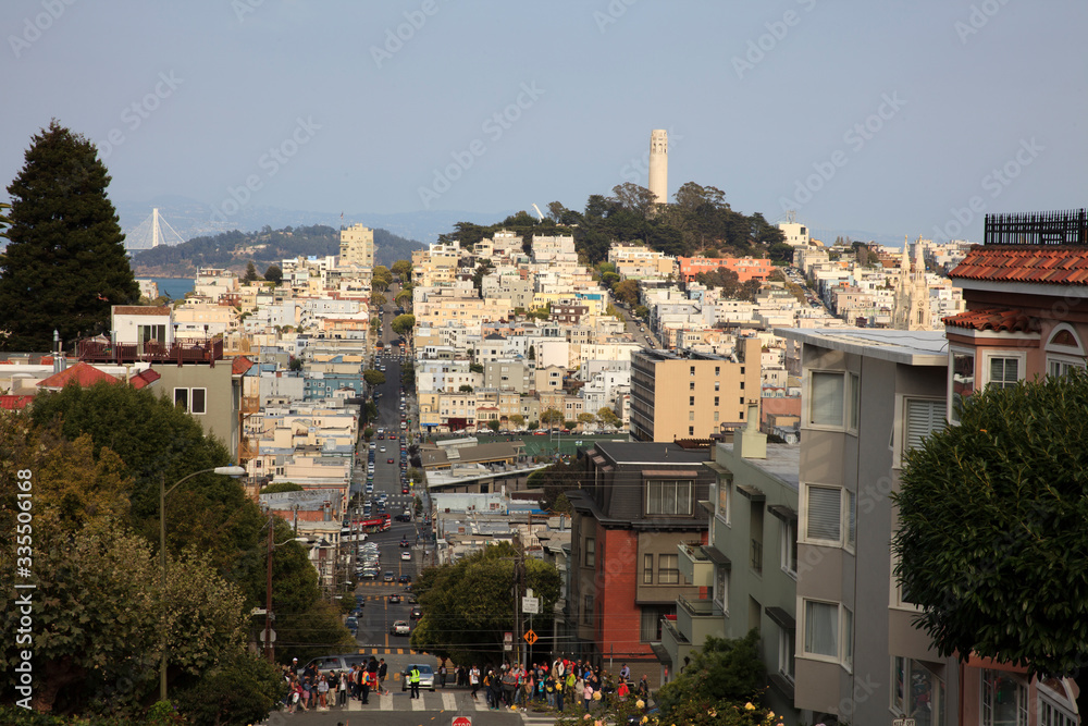 San Francisco, California / USA - August 25, 2015: San Francisco city, San Francisco, California, USA