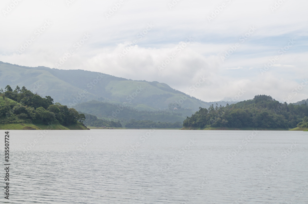 Amazing Tea Plantations with Lake view at Munnar in Kerala.