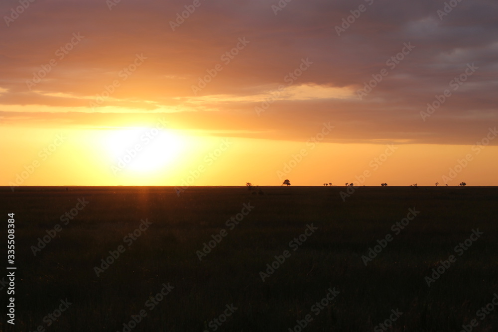 sunset on Dzharylhach Island