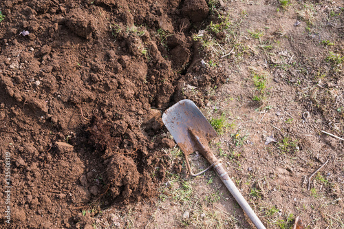 Digging in the vegetables garden for the new season