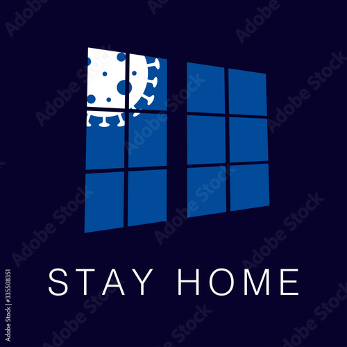 stay home self isolation coronavirus quarantine vector