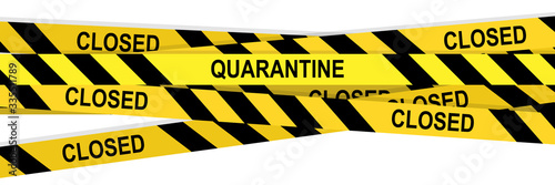 Forbidden ribbon. Quarantine. Stop new type of virus © kupchynskyi12