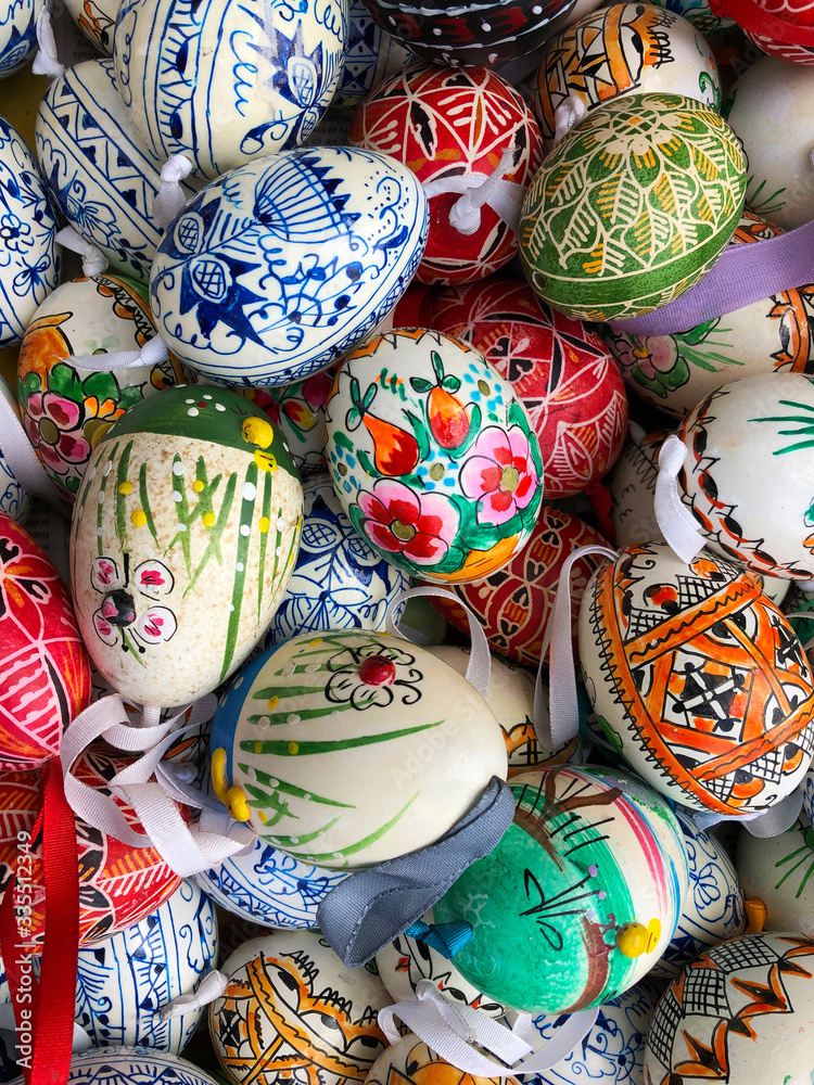Traditional hand painted Easter eggs