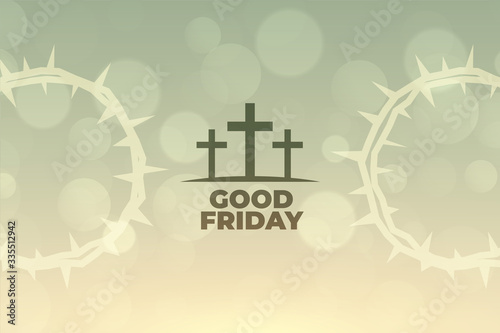 good friday background with cross symbol design