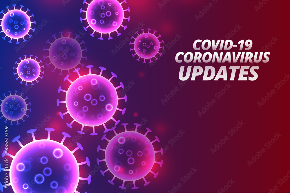 covid-19 coronavirus updates and news background design