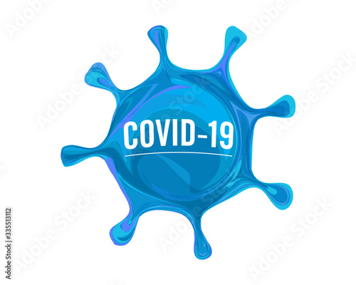 Coronavirus infection flu pandemic medical concept. Microbiology science danger patogen infect sars virus. Vector ilustration isolated on background. Flat design.