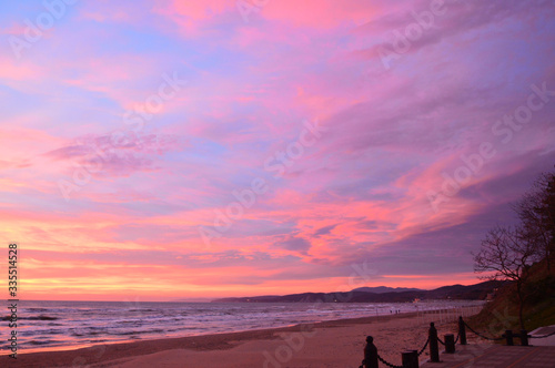 sunset on the black sea coast