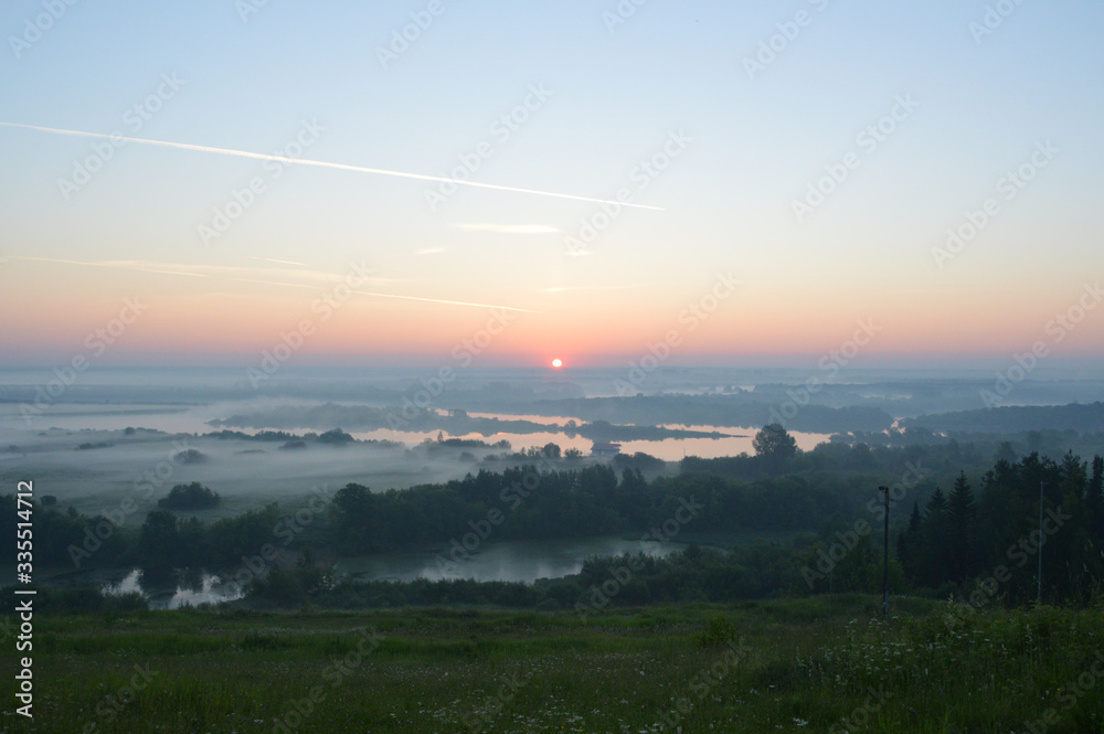 dawn in the early summer morning