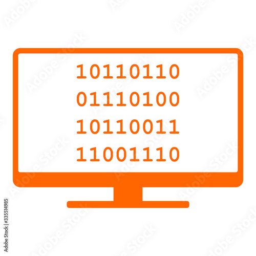 Binärcode und Monitor