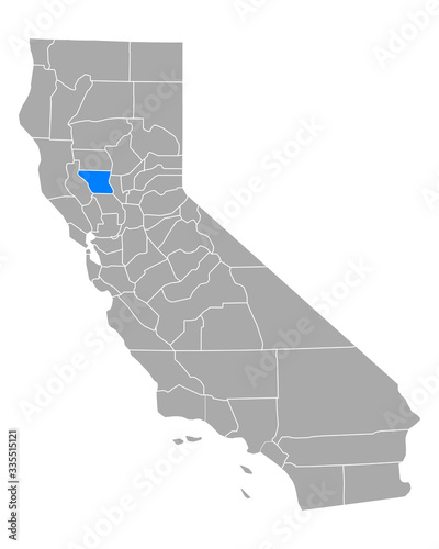 Karte von Colusa in Kalifornien
