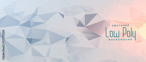abstract gray geometric low poly banner design
