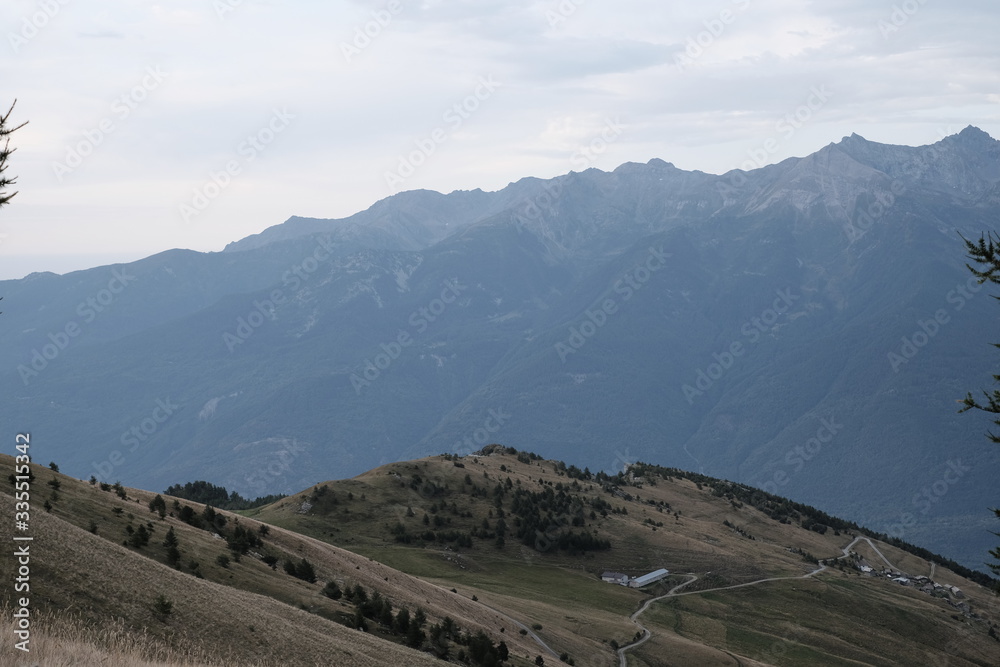 Naklejka premium Trekking on the Rocciamelone