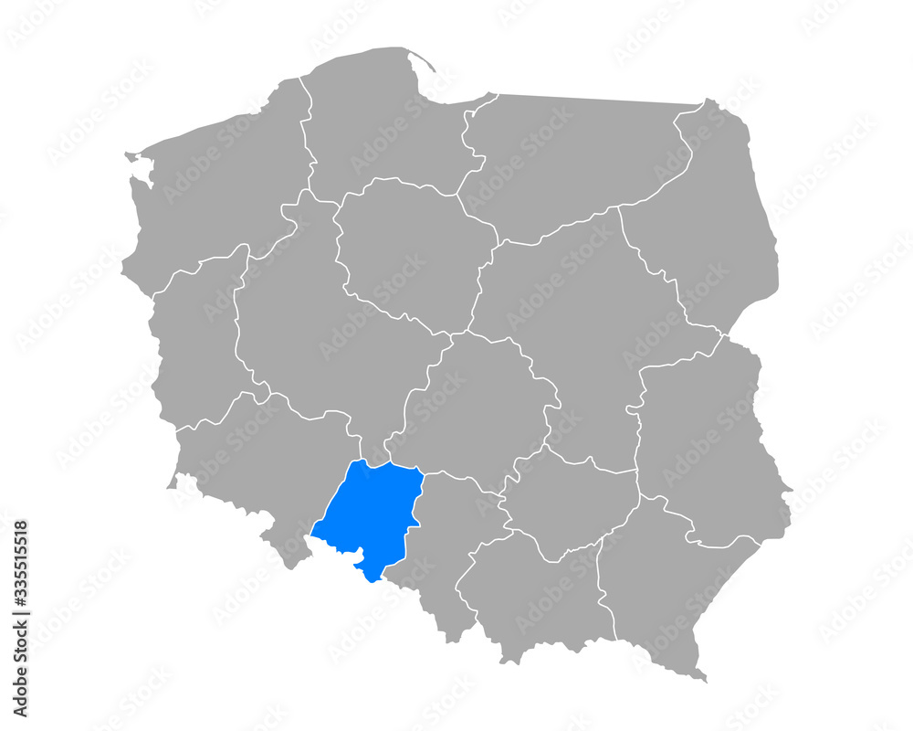 Karte von Opolskie in Polen