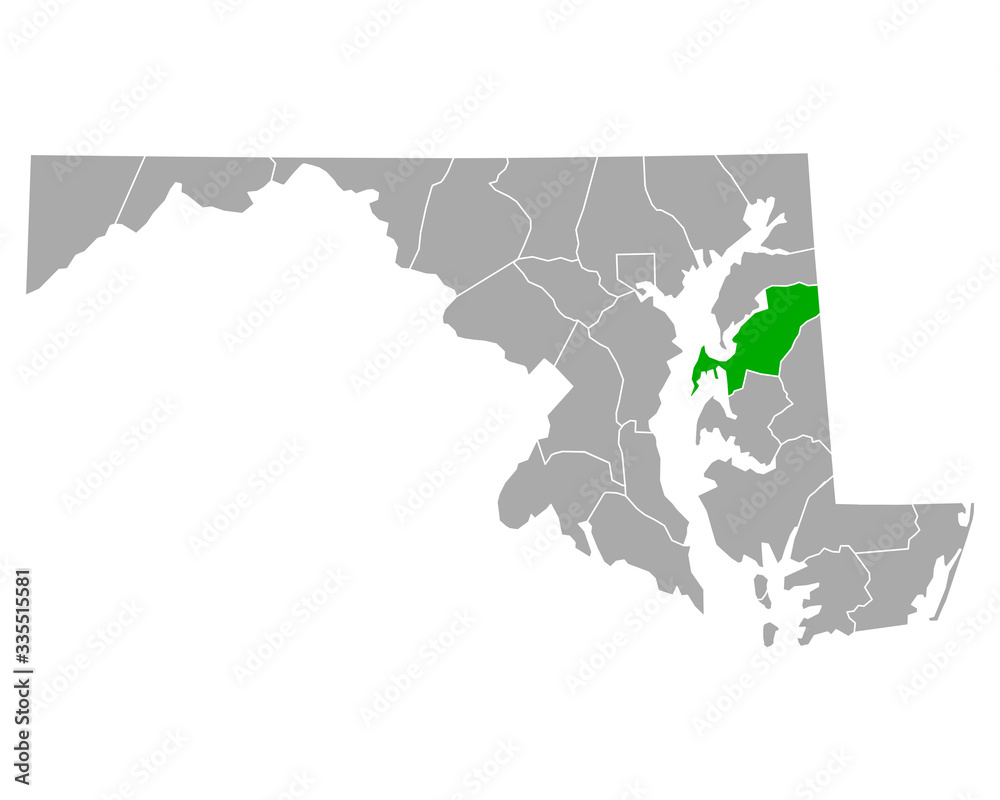 Karte von Queen Anne in Maryland