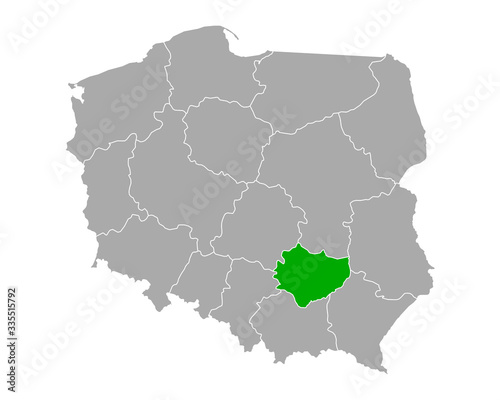 Karte von Swietokrzyskie in Polen