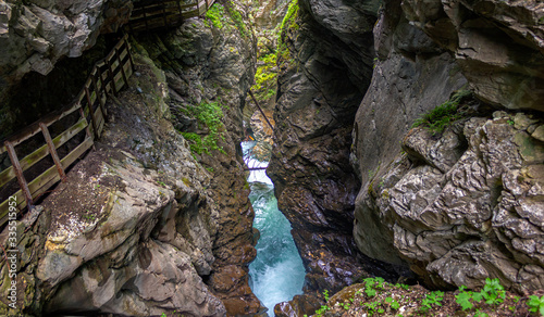 Ratschinger Bach, Gilfenklamm, stream flowing through gorge, Ratschingstal, Stange, South Tyrol, Italy