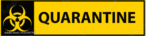 yellow caution sign of biohazard warning, stop Coronovirus design concept
