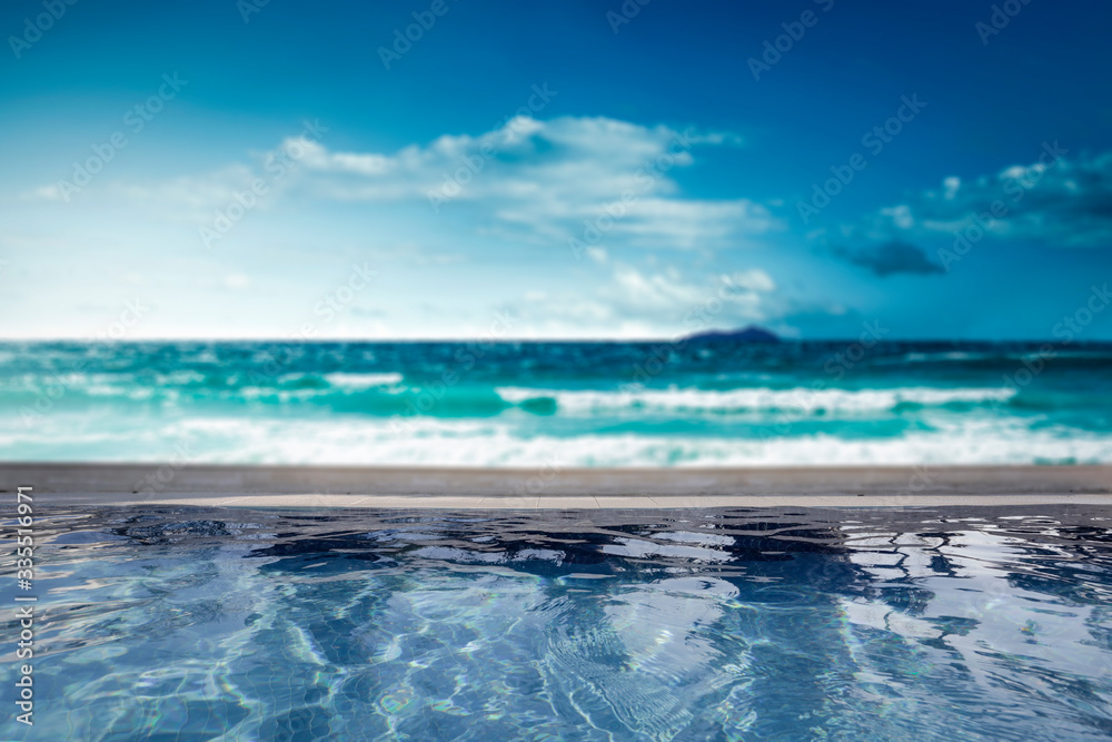 Summer background of free space and ocean landscape 