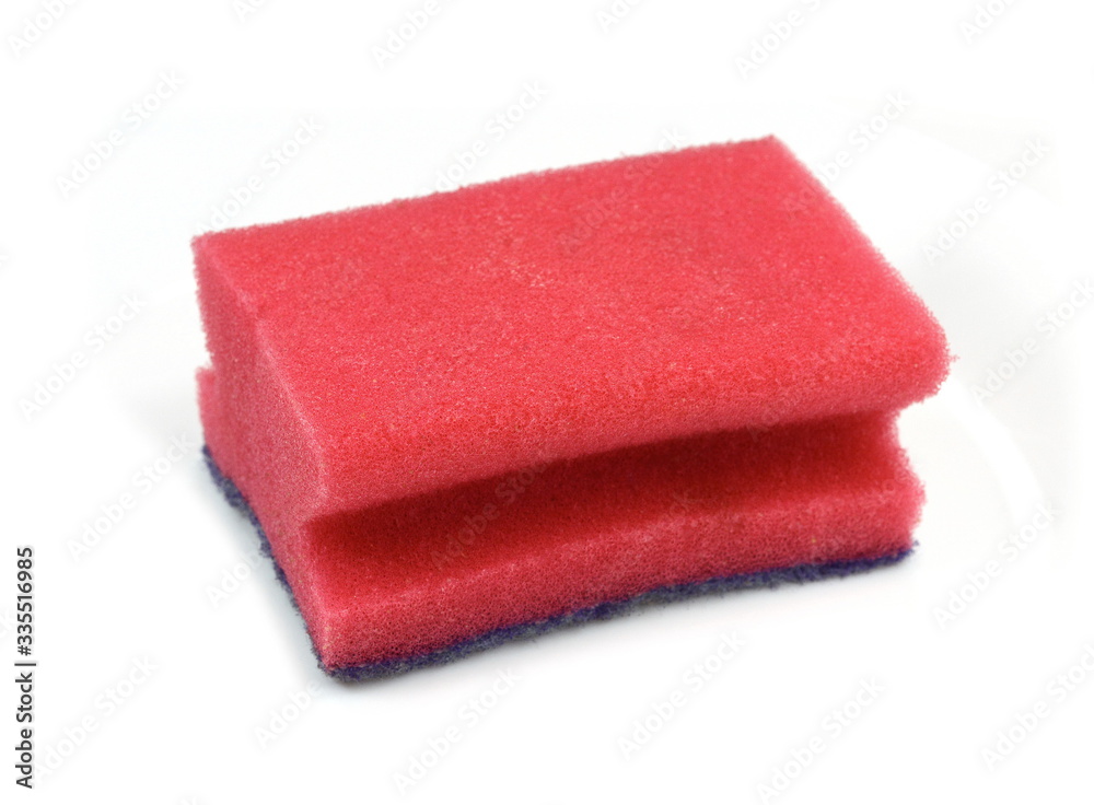 Dishwashing sponge isolate on white background. Dishwashing sponge isolate on white background.