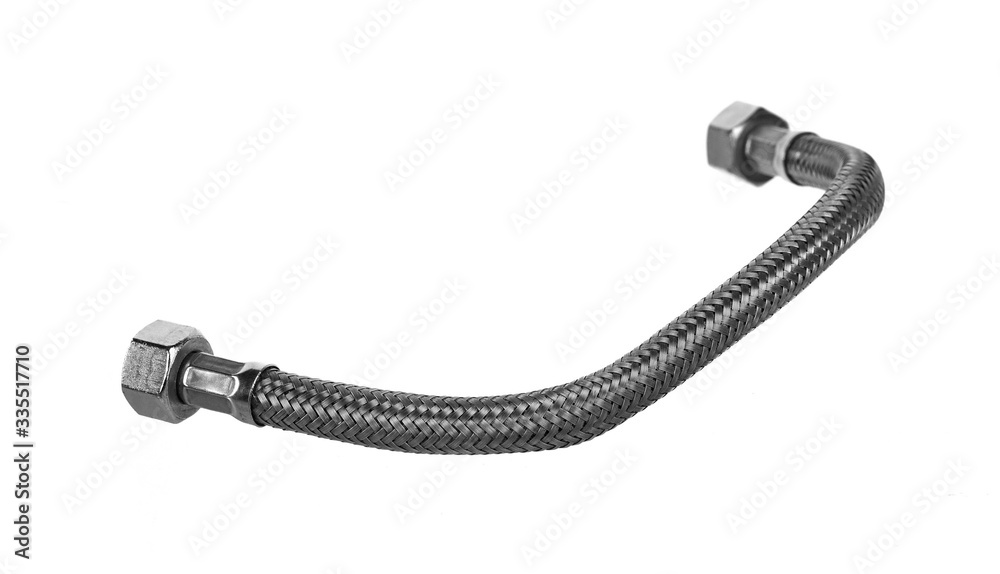 Reinforced hose isolated on white background. Reinforced hose isolated on white background.