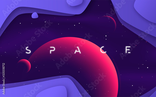 Vector background on the theme of outer space