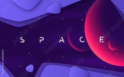 Vector background on the theme of outer space