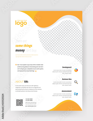 Business flyer design layout template in A4 size. Corporate Concept.	 photo