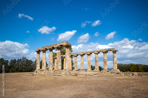 The Tavole Palatine (Palatine Table) are the remains of Greek temple dedicated to the goddess Hera in Metapontum (Metapontion) Magna Graecia. Archaeological Park of Metaponto, Basilicata, Italy. photo